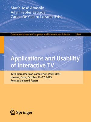 cover image of Applications and Usability of Interactive TV